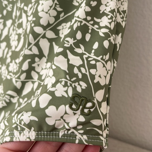 Albion Fit The Wave One-Piece Floral Ruffle Swimsuit in Sage Ivy XL - Picture 12 of 13